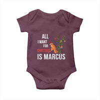 Marcus The Worm Robert Christmas Meme Baby Onesie All I Want For Xmas Is Marcus - Wonder Print Shop