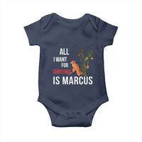 Marcus The Worm Robert Christmas Meme Baby Onesie All I Want For Xmas Is Marcus - Wonder Print Shop