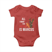 Marcus The Worm Robert Christmas Meme Baby Onesie All I Want For Xmas Is Marcus - Wonder Print Shop