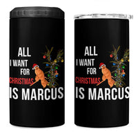 Marcus The Worm Robert Christmas Meme 4 in 1 Can Cooler Tumbler All I Want For Xmas Is Marcus - Wonder Print Shop