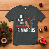 Marcus The Worm Robert Christmas Meme T Shirt All I Want For Xmas Is Marcus - Wonder Print Shop