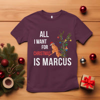 Marcus The Worm Robert Christmas Meme T Shirt All I Want For Xmas Is Marcus - Wonder Print Shop