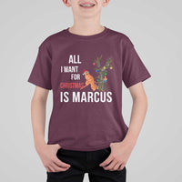 Marcus The Worm Robert Christmas Meme T Shirt For Kid All I Want For Xmas Is Marcus - Wonder Print Shop
