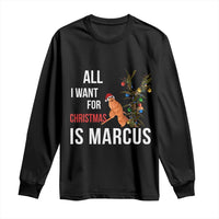 Marcus The Worm Robert Christmas Meme Long Sleeve Shirt All I Want For Xmas Is Marcus - Wonder Print Shop