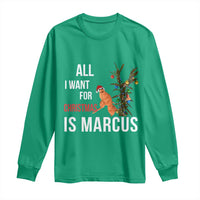 Marcus The Worm Robert Christmas Meme Long Sleeve Shirt All I Want For Xmas Is Marcus - Wonder Print Shop