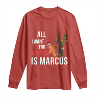 Marcus The Worm Robert Christmas Meme Long Sleeve Shirt All I Want For Xmas Is Marcus - Wonder Print Shop
