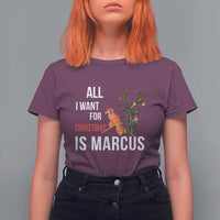 Marcus The Worm Robert Christmas Meme T Shirt For Women All I Want For Xmas Is Marcus - Wonder Print Shop