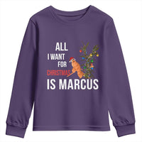 Marcus The Worm Robert Christmas Meme Youth Sweatshirt All I Want For Xmas Is Marcus - Wonder Print Shop