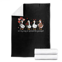 Silly Goose Christian Valentine Gospel Throw Blanket On My Way To Spread The Goosepel - Wonder Print Shop