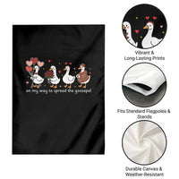 Silly Goose Christian Valentine Gospel Garden Flag On My Way To Spread The Goosepel - Wonder Print Shop