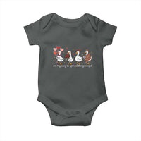 Silly Goose Christian Valentine Gospel Baby Onesie On My Way To Spread The Goosepel - Wonder Print Shop