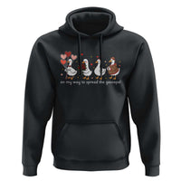 Silly Goose Christian Valentine Gospel Hoodie On My Way To Spread The Goosepel - Wonder Print Shop