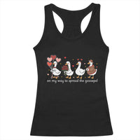 Silly Goose Christian Valentine Gospel Racerback Tank Top On My Way To Spread The Goosepel - Wonder Print Shop