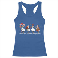 Silly Goose Christian Valentine Gospel Racerback Tank Top On My Way To Spread The Goosepel - Wonder Print Shop