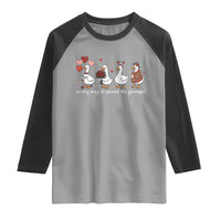 Silly Goose Christian Valentine Gospel Raglan Shirt On My Way To Spread The Goosepel - Wonder Print Shop