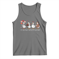 Silly Goose Christian Valentine Gospel Tank Top On My Way To Spread The Goosepel - Wonder Print Shop