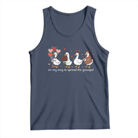 Silly Goose Christian Valentine Gospel Tank Top On My Way To Spread The Goosepel - Wonder Print Shop