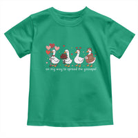 Silly Goose Christian Valentine Gospel Toddler T Shirt On My Way To Spread The Goosepel - Wonder Print Shop