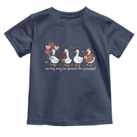 Silly Goose Christian Valentine Gospel Toddler T Shirt On My Way To Spread The Goosepel - Wonder Print Shop