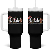 Silly Goose Christian Valentine Gospel Tumbler With Handle On My Way To Spread The Goosepel - Wonder Print Shop