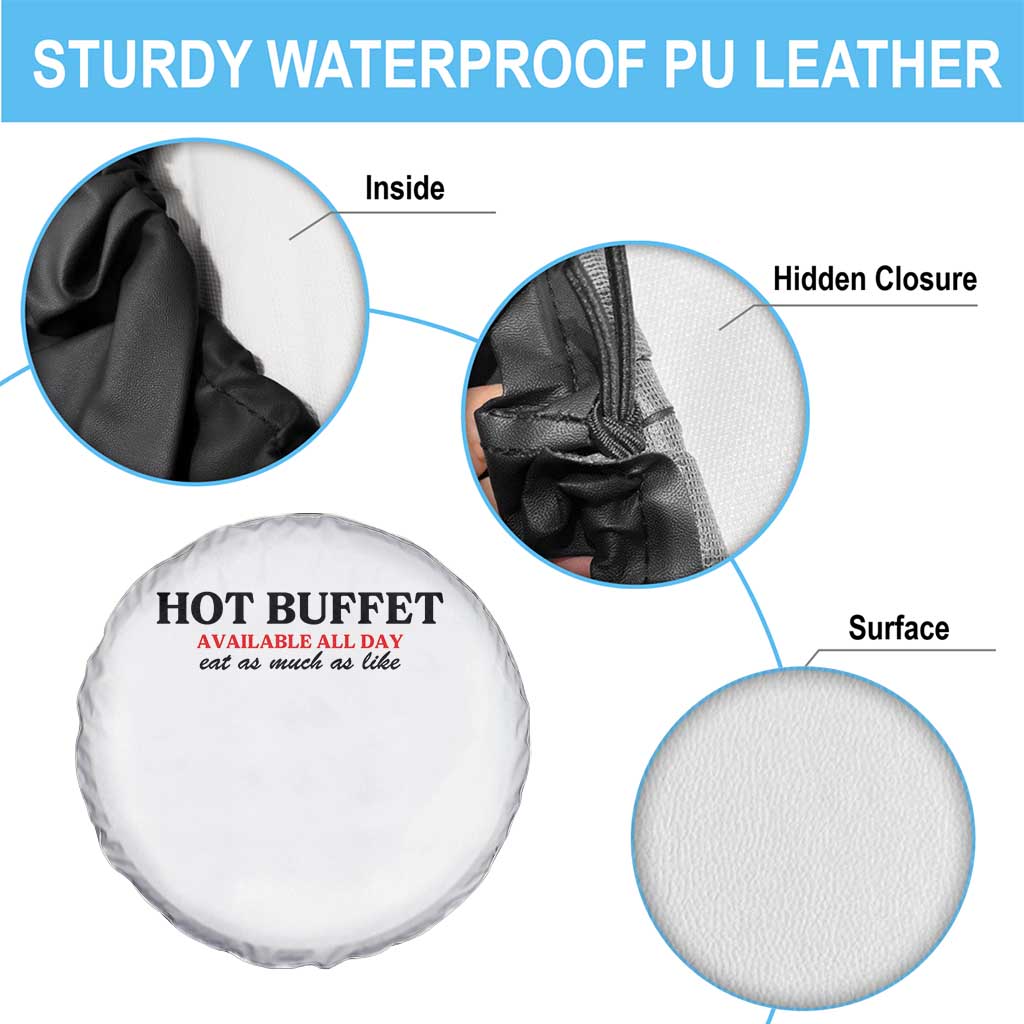 Hot Buffet Available All Day Spare Tire Cover Funny Cooking Food - Wonder Print Shop