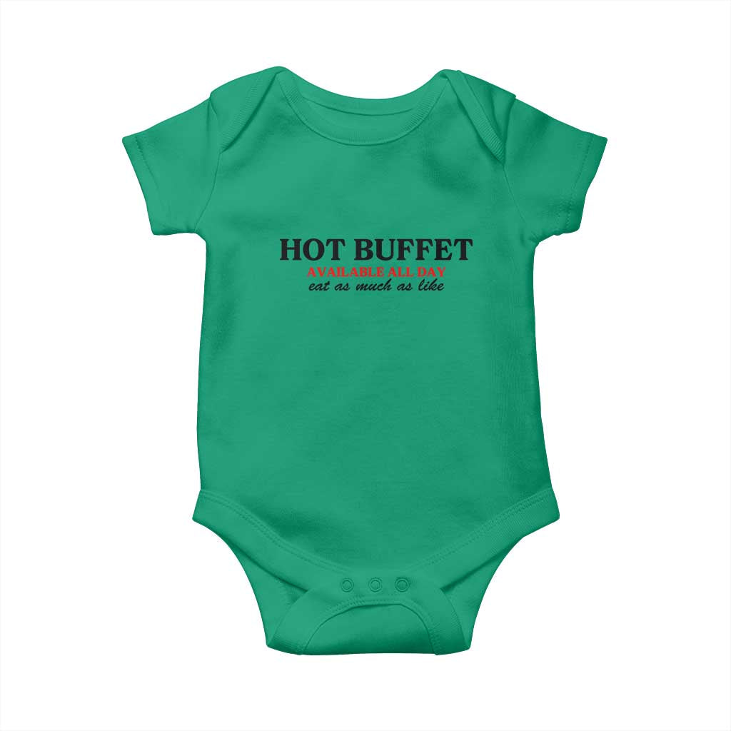 Hot Buffet Available All Day Baby Onesie Funny Cooking Food - Wonder Print Shop