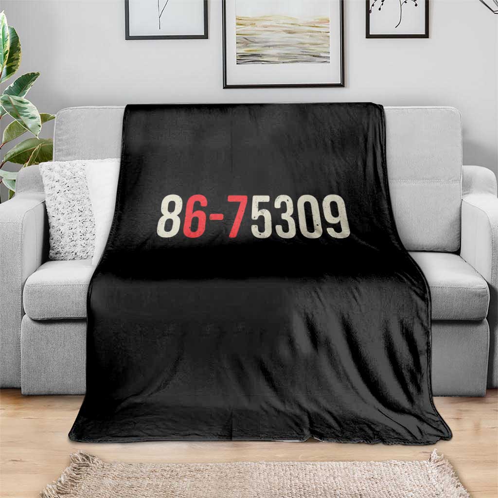 67 Six Seven Meme Throw Blanket Vintage 80s Music 8675309 Jenny - Wonder Print Shop