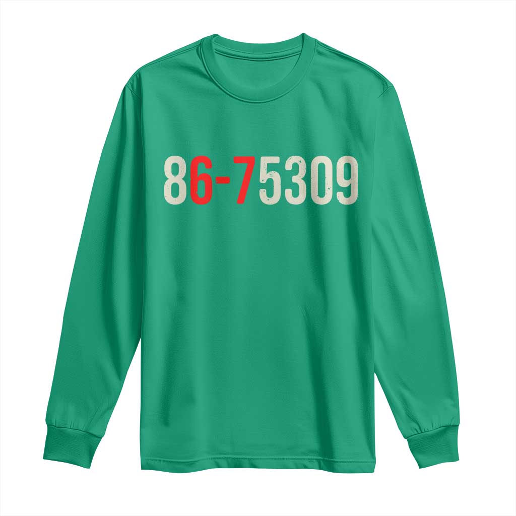 67 Six Seven Meme Long Sleeve Shirt Vintage 80s Music 8675309 Jenny - Wonder Print Shop