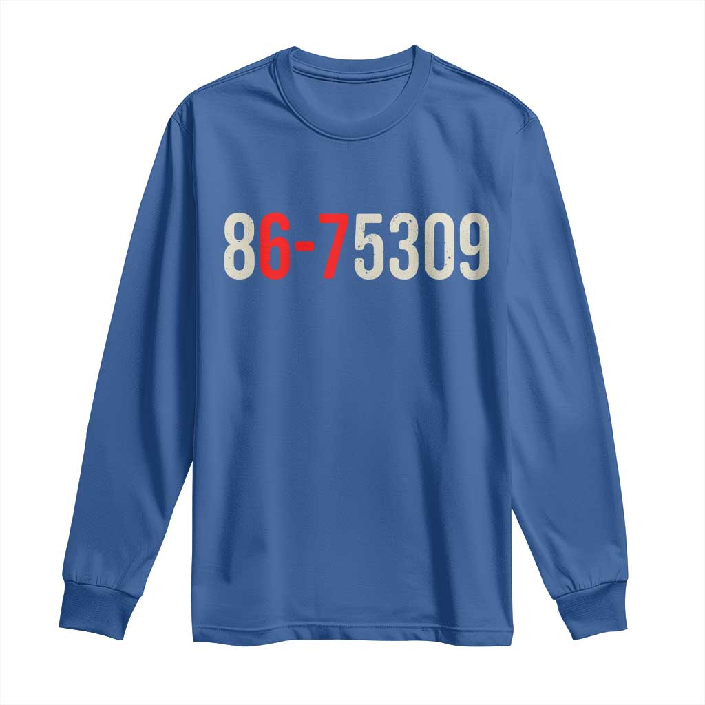 67 Six Seven Meme Long Sleeve Shirt Vintage 80s Music 8675309 Jenny - Wonder Print Shop