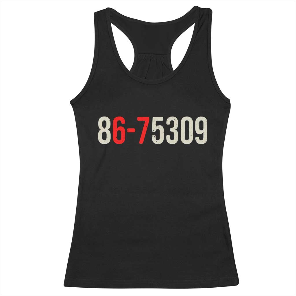 67 Six Seven Meme Racerback Tank Top Vintage 80s Music 8675309 Jenny - Wonder Print Shop