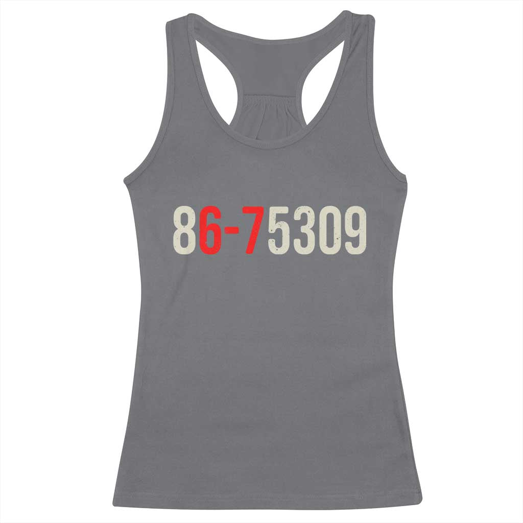 67 Six Seven Meme Racerback Tank Top Vintage 80s Music 8675309 Jenny - Wonder Print Shop