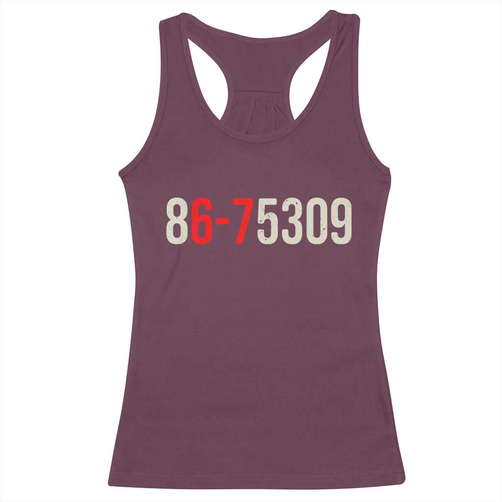 67 Six Seven Meme Racerback Tank Top Vintage 80s Music 8675309 Jenny - Wonder Print Shop