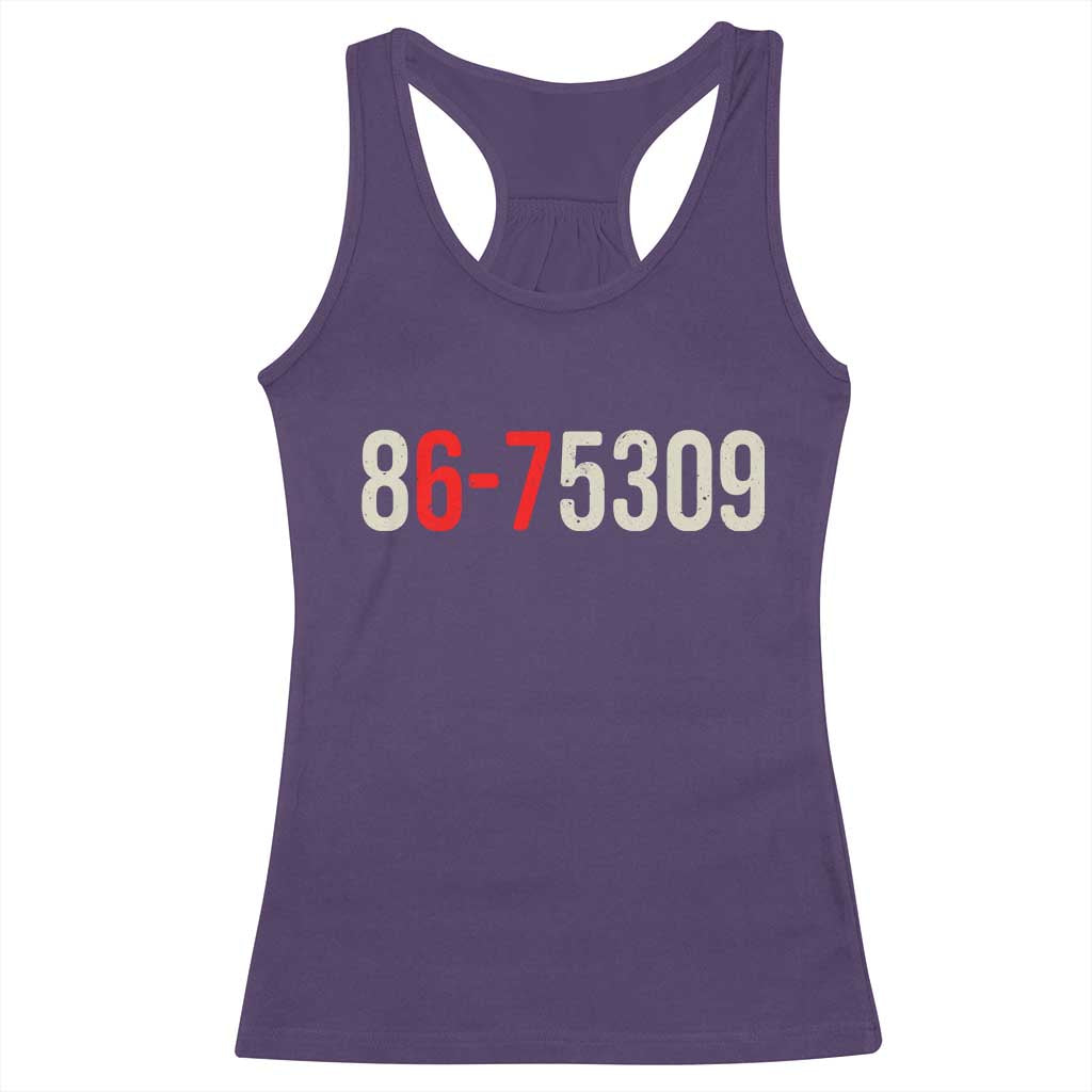 67 Six Seven Meme Racerback Tank Top Vintage 80s Music 8675309 Jenny - Wonder Print Shop