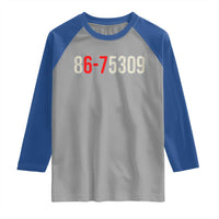 67 Six Seven Meme Raglan Shirt Vintage 80s Music 8675309 Jenny - Wonder Print Shop