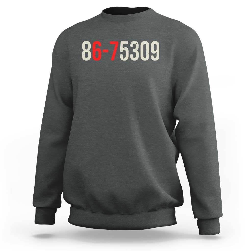 67 Six Seven Meme Sweatshirt Vintage 80s Music 8675309 Jenny - Wonder Print Shop