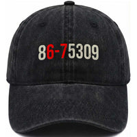 67 Six Seven Meme Washed Cotton Baseball Cap Vintage 80s Music 8675309 Jenny