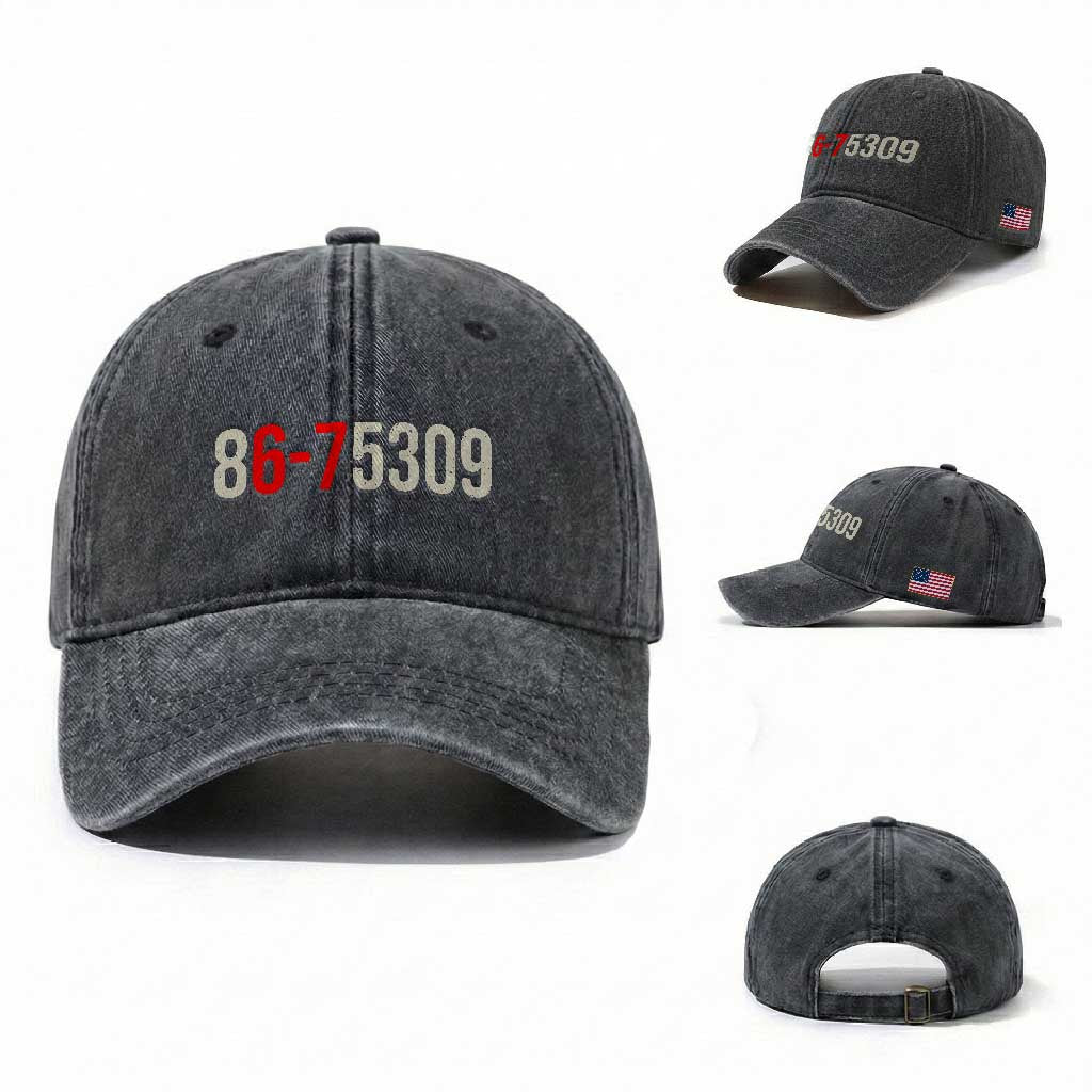 67 Six Seven Meme Washed Cotton Baseball Cap Vintage 80s Music 8675309 Jenny