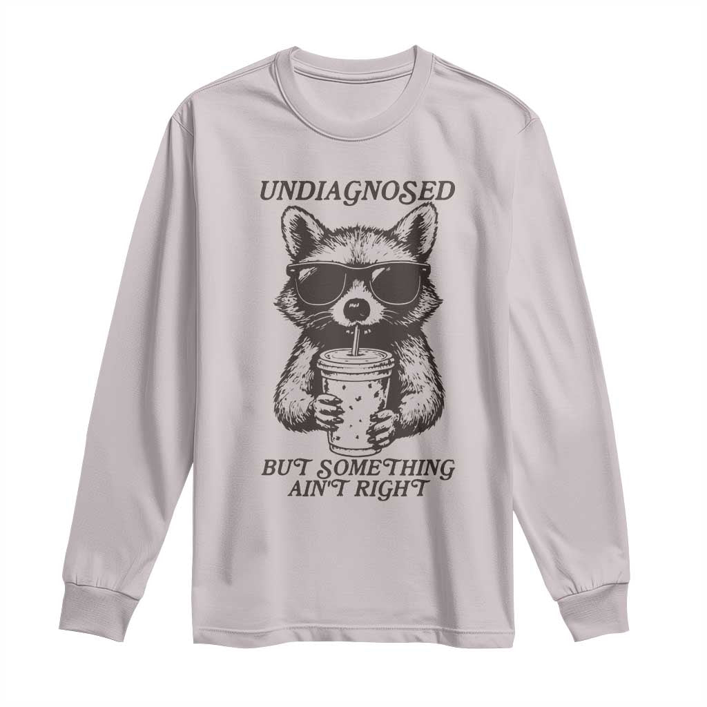 Undiagnosed But Something Aint Right Long Sleeve Shirt Funny Racoon Saying - Wonder Print Shop