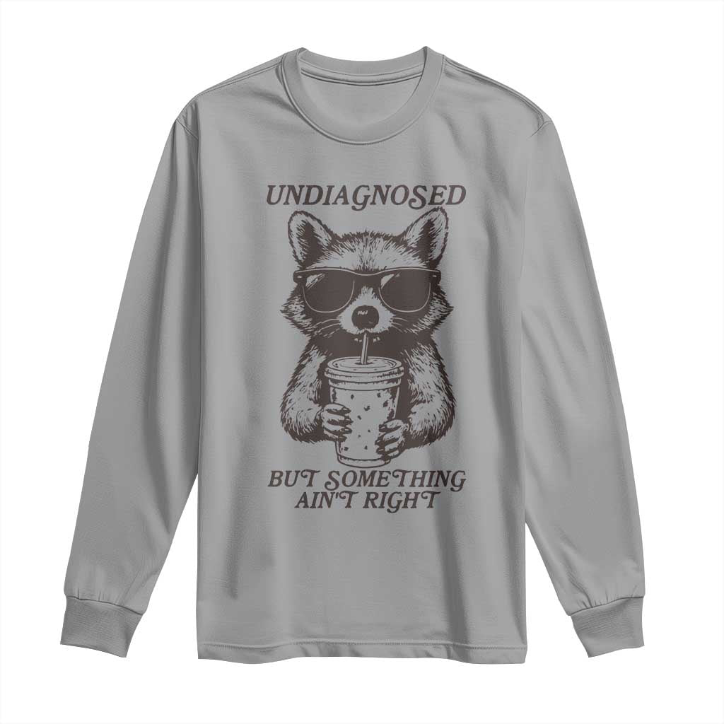 Undiagnosed But Something Aint Right Long Sleeve Shirt Funny Racoon Saying - Wonder Print Shop