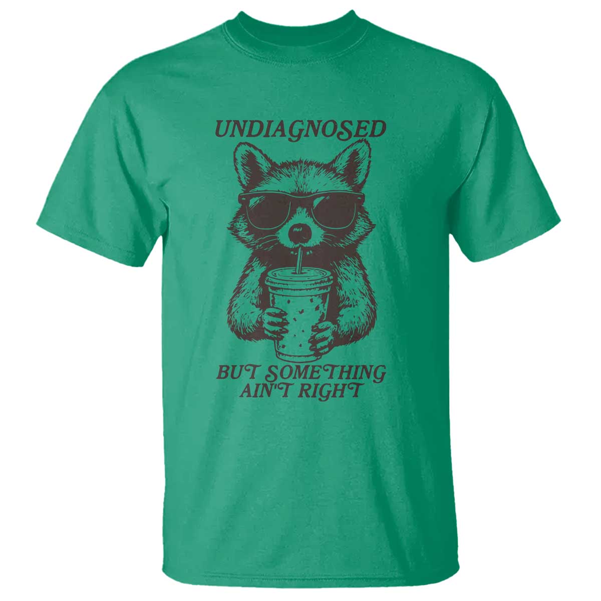 Undiagnosed But Something Aint Right T Shirt Funny Racoon Saying - Wonder Print Shop