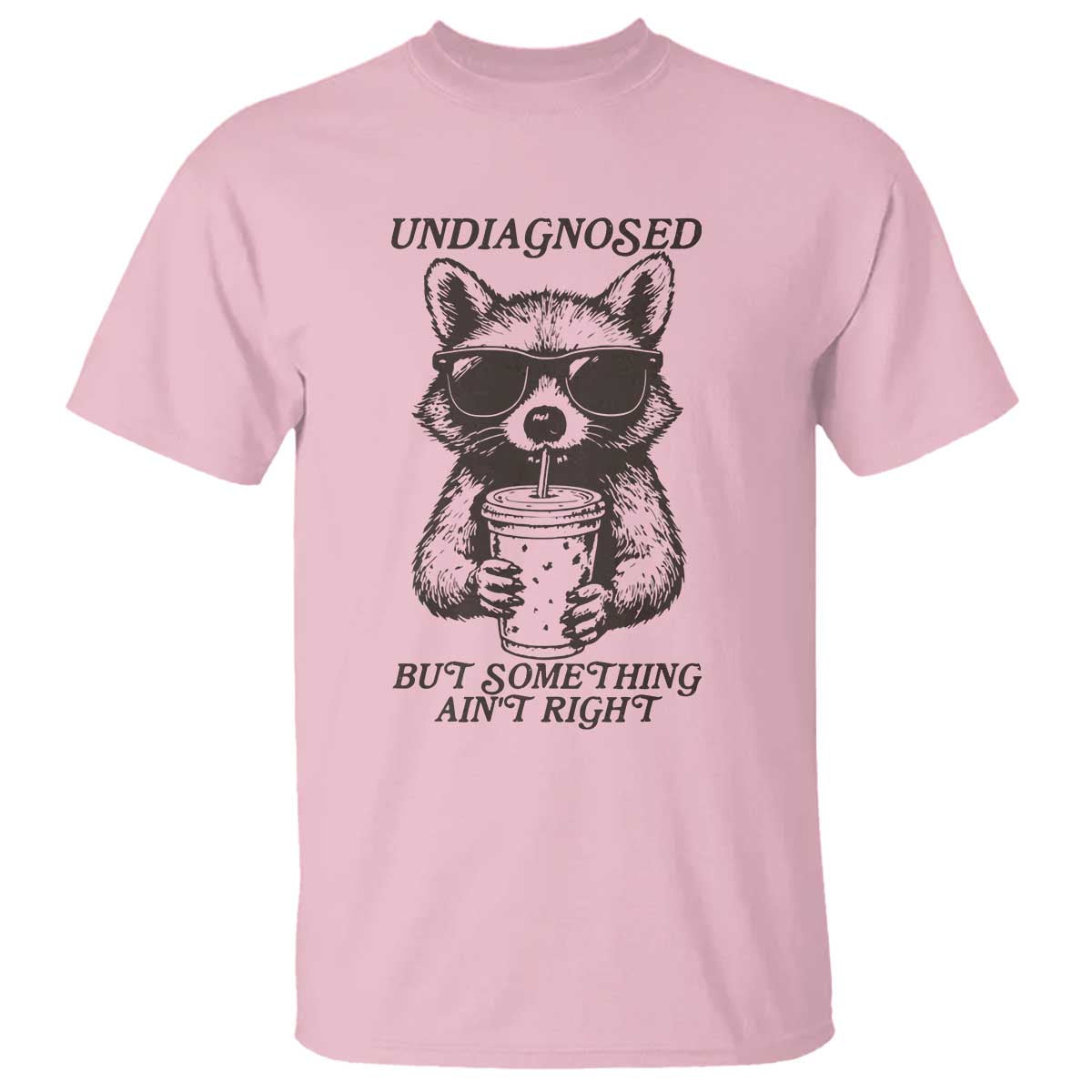 Undiagnosed But Something Aint Right T Shirt Funny Racoon Saying - Wonder Print Shop