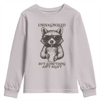 Undiagnosed But Something Aint Right Youth Sweatshirt Funny Racoon Saying - Wonder Print Shop