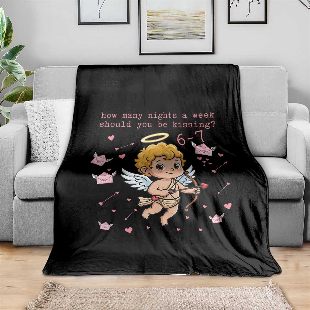 67 Valentine Meme Throw Blanket Funny Six Seven Cupid Saying - Wonder Print Shop