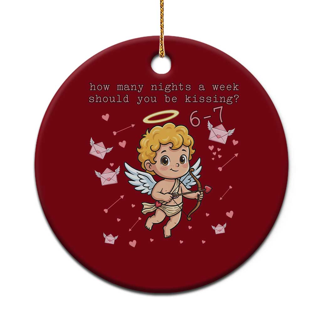 67 Valentine Meme Ceramic Ornament Funny Six Seven Cupid Saying - Wonder Print Shop