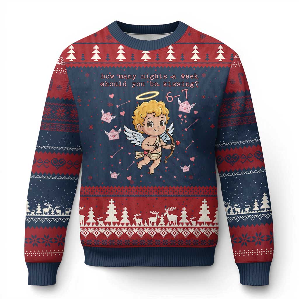 67 Valentine Meme Ugly Christmas Sweater Funny Six Seven Cupid Saying - Wonder Print Shop