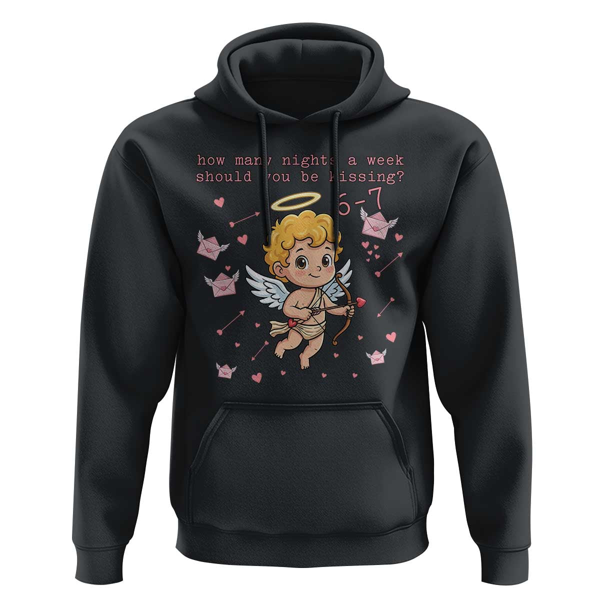 67 Valentine Meme Hoodie Funny Six Seven Cupid Saying - Wonder Print Shop