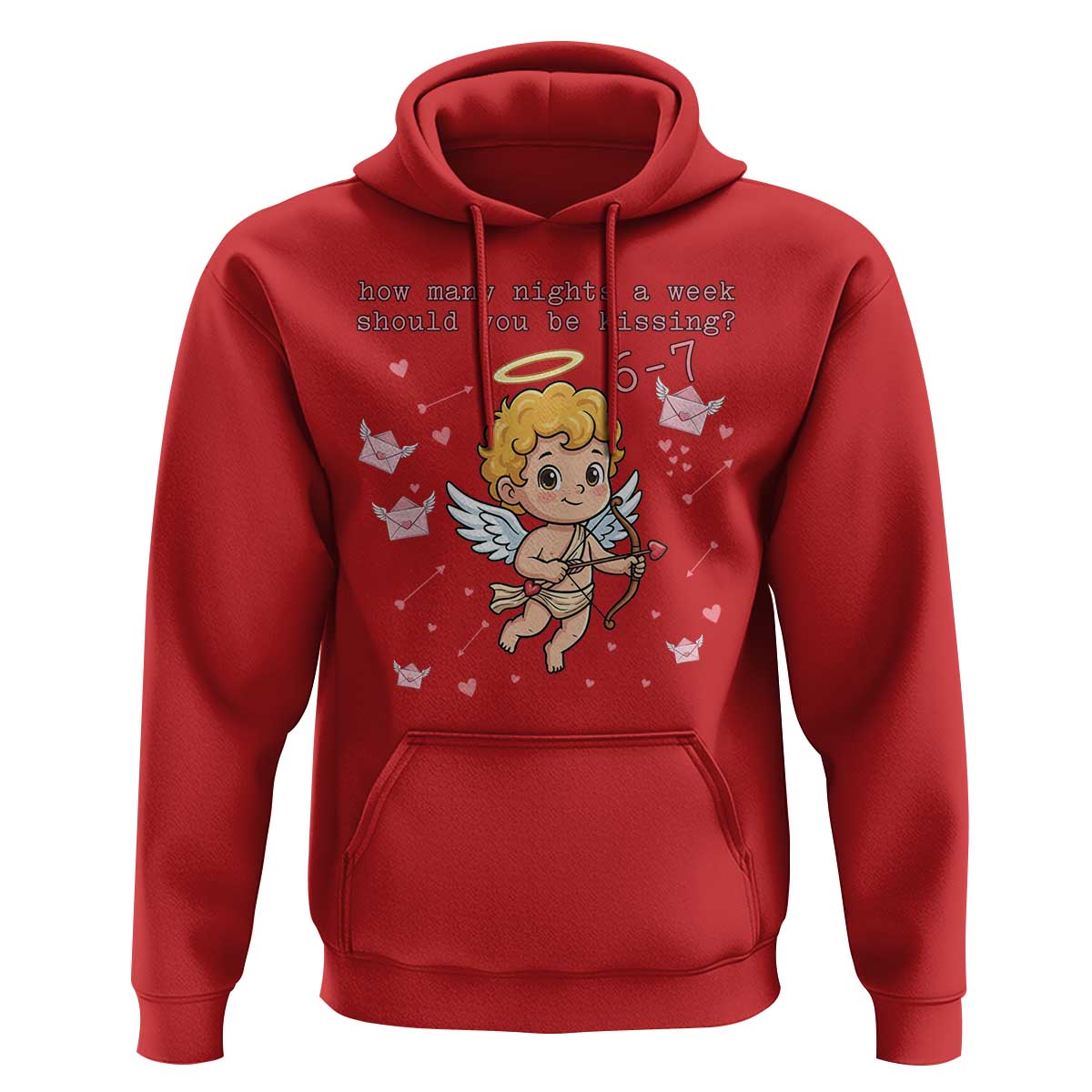 67 Valentine Meme Hoodie Funny Six Seven Cupid Saying - Wonder Print Shop