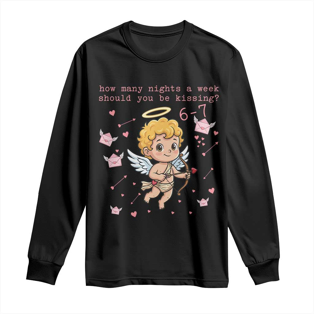 67 Valentine Meme Long Sleeve Shirt Funny Six Seven Cupid Saying - Wonder Print Shop