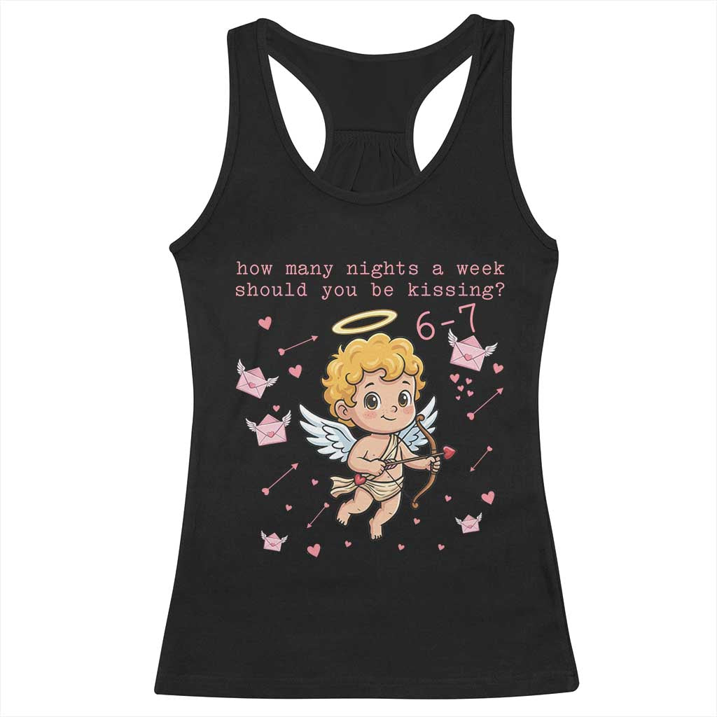 67 Valentine Meme Racerback Tank Top Funny Six Seven Cupid Saying - Wonder Print Shop