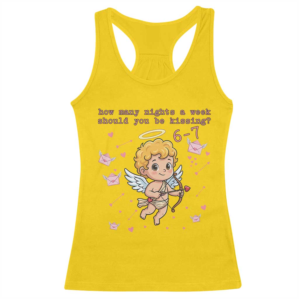 67 Valentine Meme Racerback Tank Top Funny Six Seven Cupid Saying - Wonder Print Shop